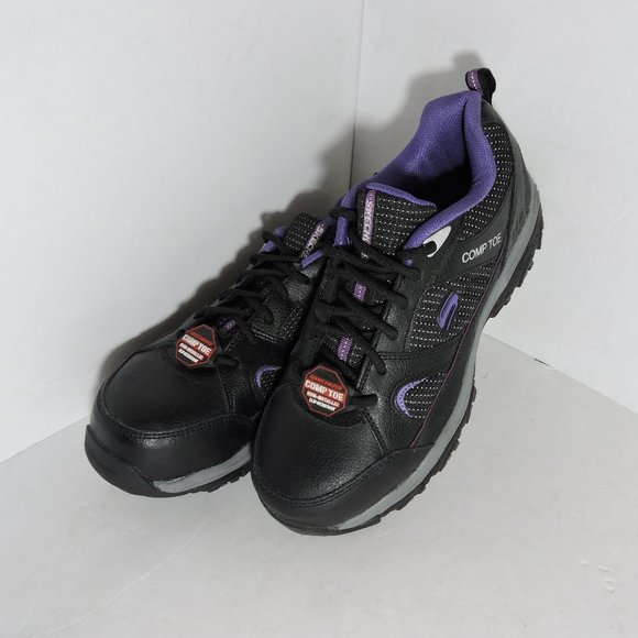 "Skechers" Slip-Resistant Steel Toe Safety Shoes - Picture 2 of 8